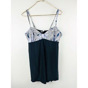 ST. JOHN'S BAY Sz 18W Tummy Control multicolor One-piece Swimdress ZX103528W